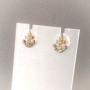 Rhinestone Nautical Anchor Earrings